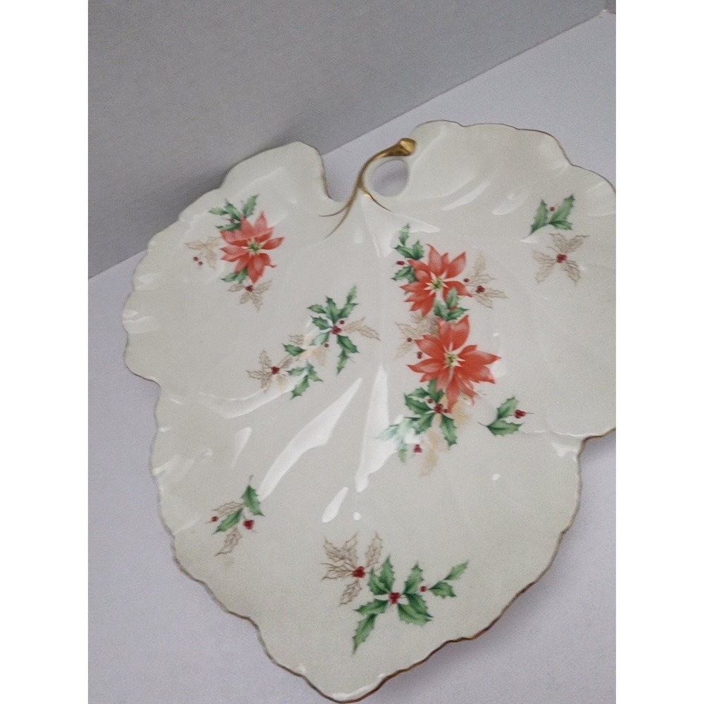 Mikasa Bone‎ China Poinsettia platter B2097 Larry Laslo Narumi Japan